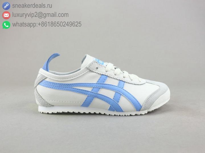 ONITSUKA TIGER MEXICO 66 LOW BEIGE BLUE WOMEN RUNNING SHOES
